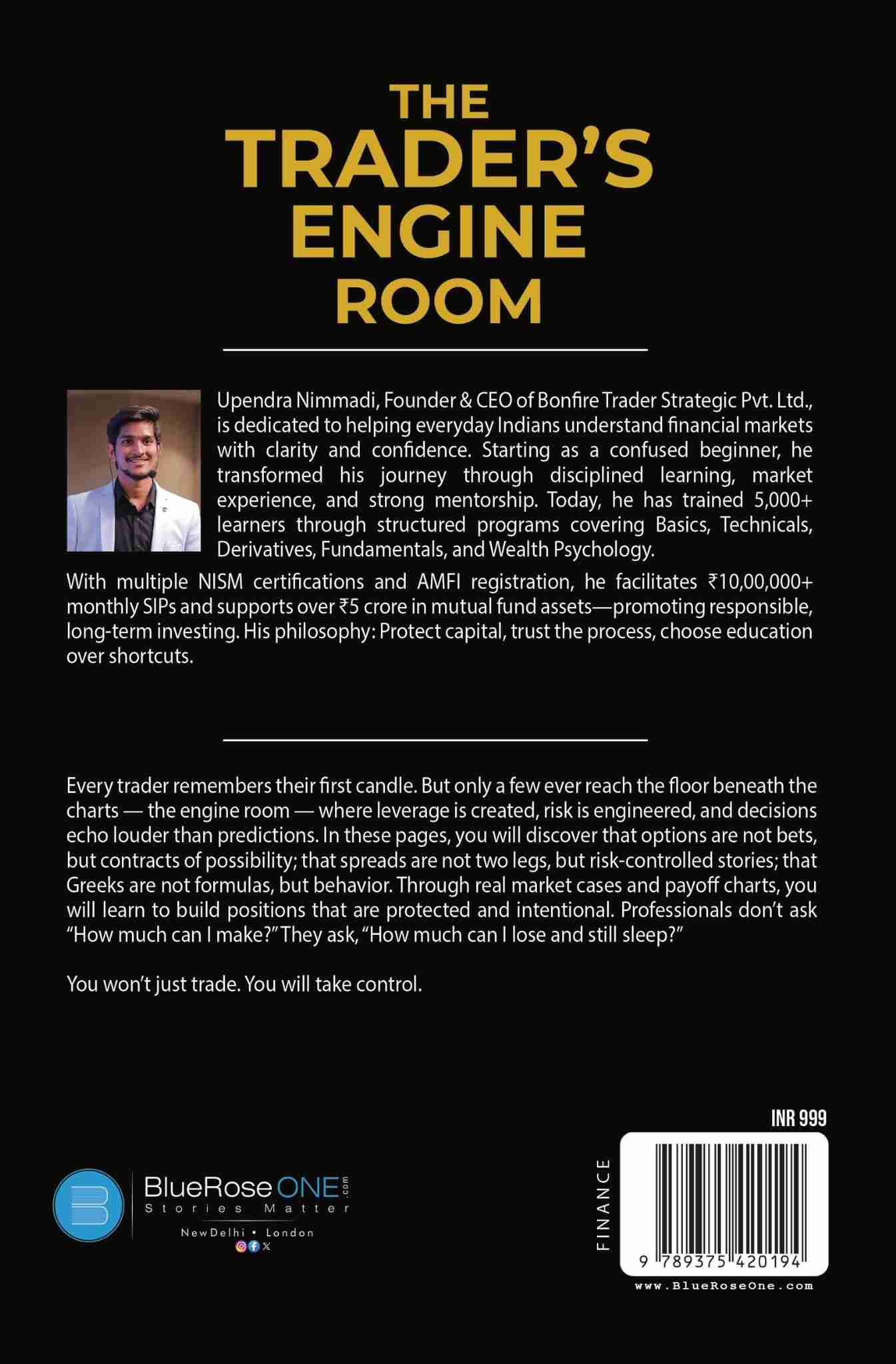 Stock Market Training in Hyderabad - The Trader's Engine Room book written by - Upendra Nimmadi